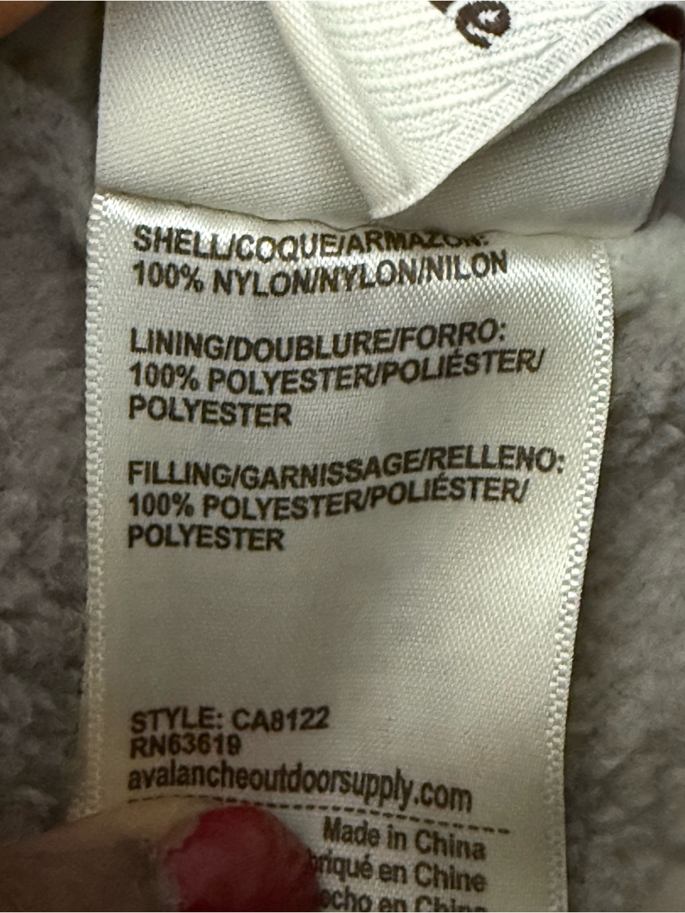 Avalanche Women’s Medium Taupe Puffer Jacket Soft Nylon Mock Neck Full Zip - Picture 10 of 10